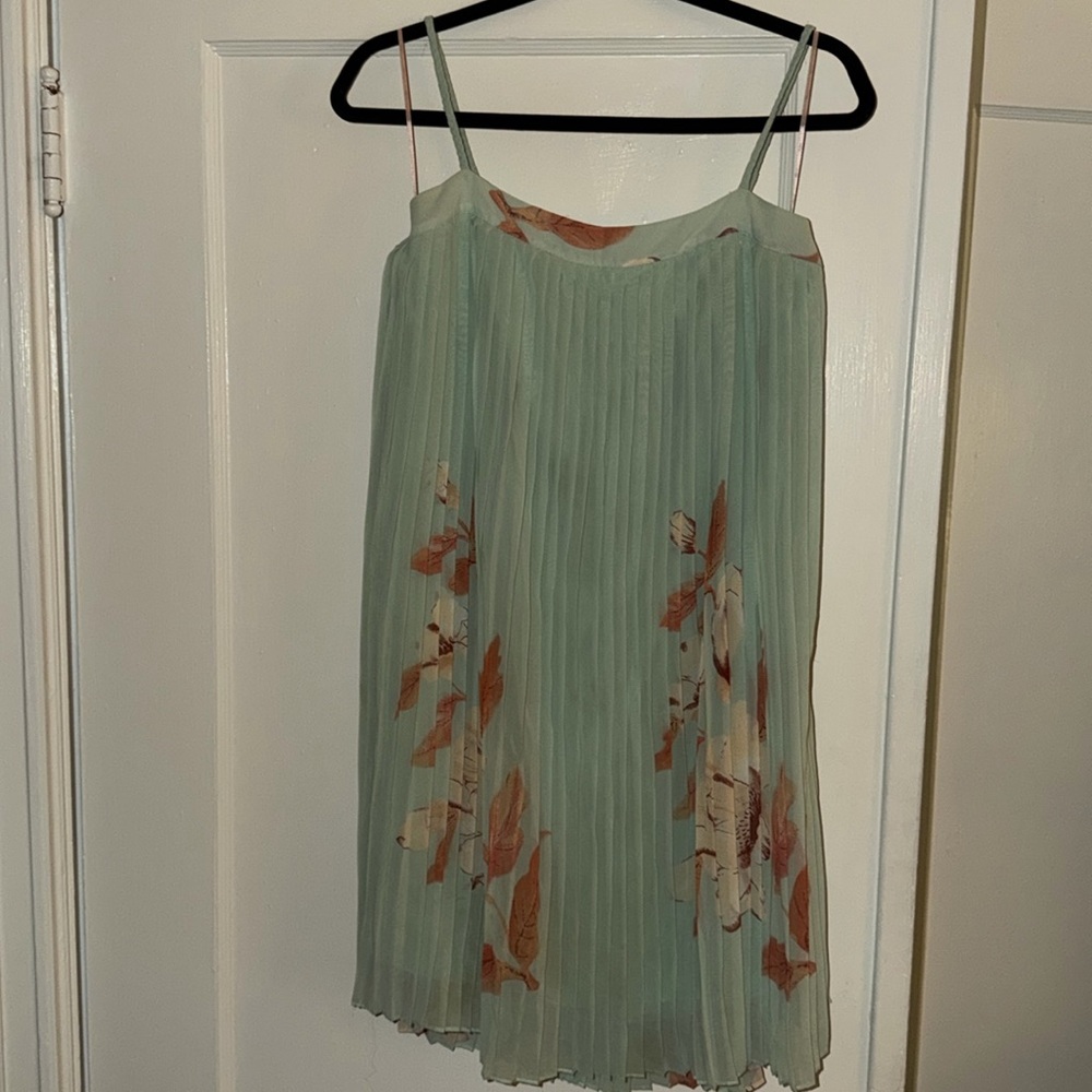 Blue dress with flowers